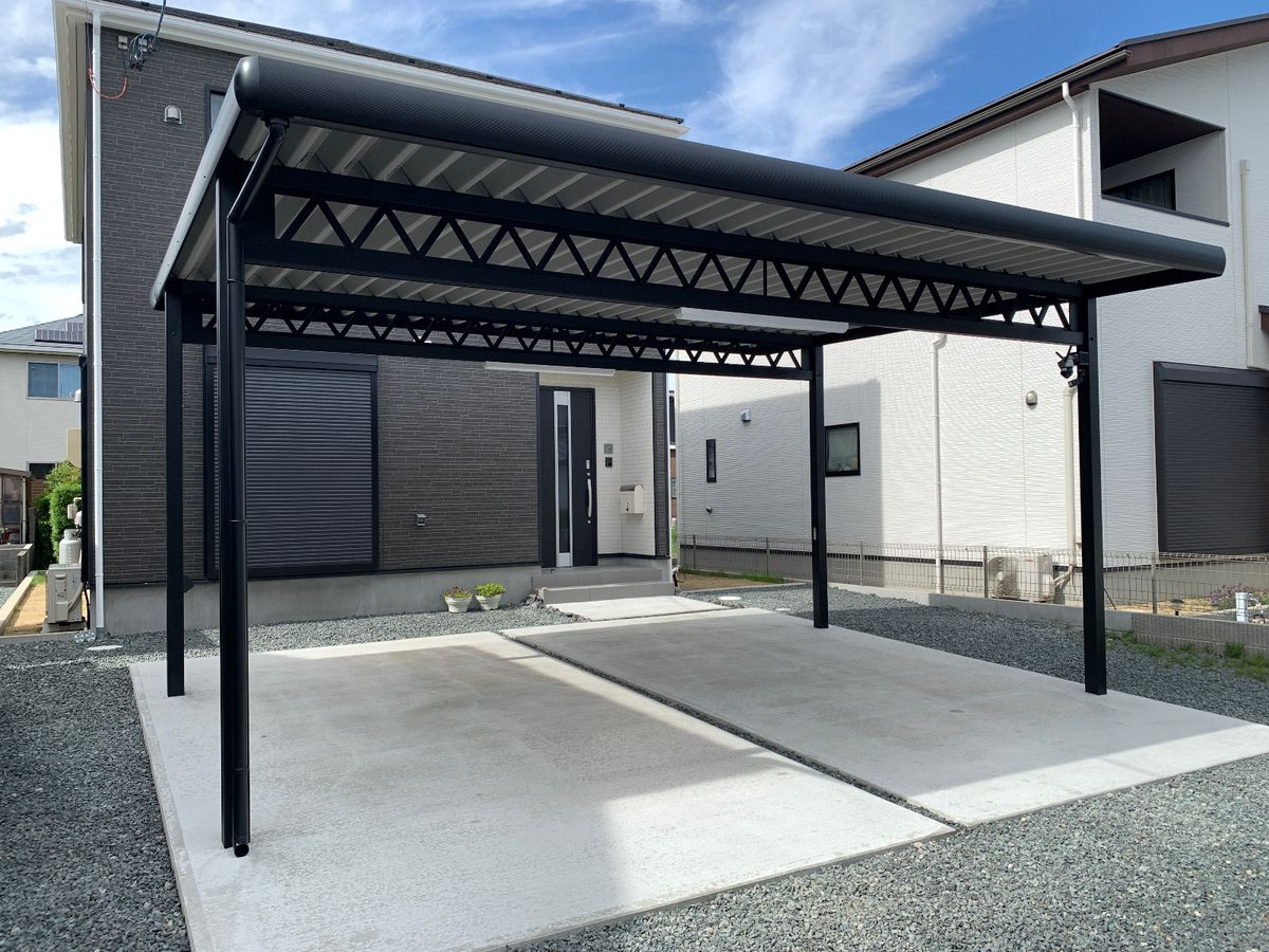 Carport rumah yang dipasang PM-Create di Jepang